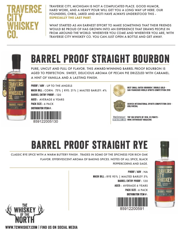 Barrel Proof Boubon & Rye Sell Sheet